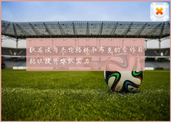 狄龙谈与杰伦格林和布克的合作目标以提升球队实力